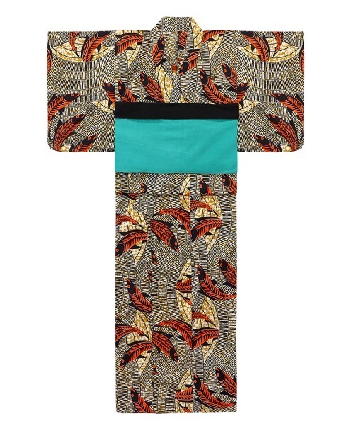 チチカカ（チチカカ）の「Shanti Shanti アフリカンプレーン浴衣セット【WEB限定】（浴衣・レディース・ターコイズブルー/レッド/オレンジ/ライトグリーン/マスタード・FREE）」の5枚目の写真