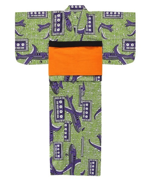 チチカカ（チチカカ）の「Shanti Shanti アフリカンプレーン浴衣セット【WEB限定】（浴衣・レディース・ターコイズブルー/レッド/オレンジ/ライトグリーン/マスタード・FREE）」の2枚目の写真