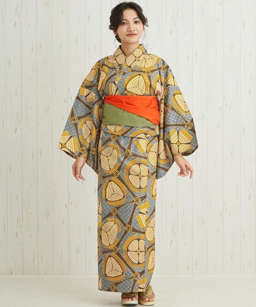 チチカカ（チチカカ）の「Shanti Shanti アフリカンプレーン浴衣セット【WEB限定】（浴衣・レディース・ターコイズブルー/レッド/オレンジ/ライトグリーン/マスタード・FREE）」の7枚目の写真