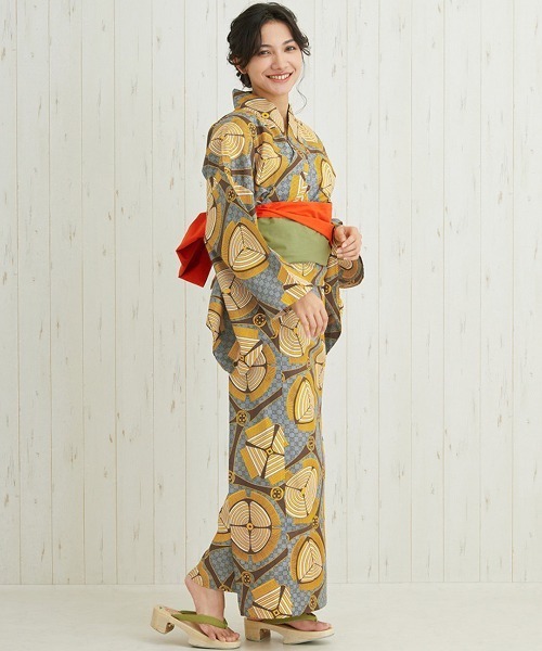 チチカカ（チチカカ）の「Shanti Shanti アフリカンプレーン浴衣セット【WEB限定】（浴衣・レディース・ターコイズブルー/レッド/オレンジ/ライトグリーン/マスタード・FREE）」の8枚目の写真
