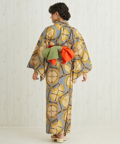 チチカカ（チチカカ）の「Shanti Shanti アフリカンプレーン浴衣セット【WEB限定】（浴衣・レディース・ターコイズブルー/レッド/オレンジ/ライトグリーン/マスタード・FREE）」の9枚目の写真