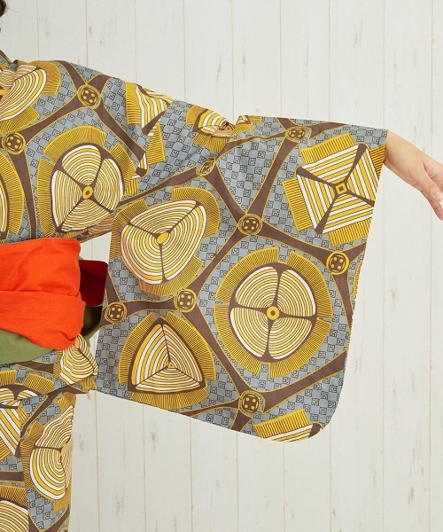 チチカカ（チチカカ）の「Shanti Shanti アフリカンプレーン浴衣セット【WEB限定】（浴衣・レディース・ターコイズブルー/レッド/オレンジ/ライトグリーン/マスタード・FREE）」の12枚目の写真