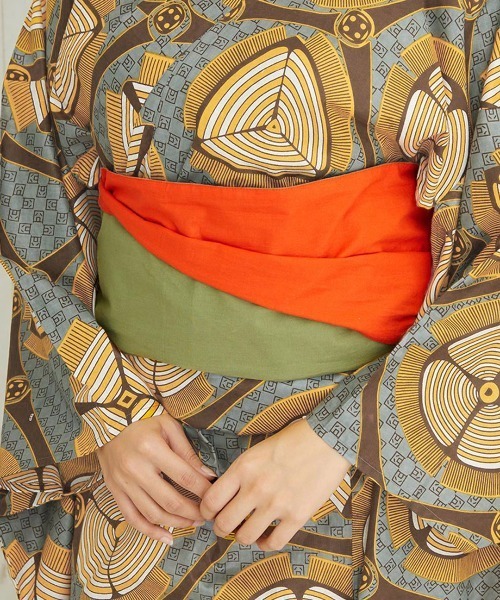 チチカカ（チチカカ）の「Shanti Shanti アフリカンプレーン浴衣セット【WEB限定】（浴衣・レディース・ターコイズブルー/レッド/オレンジ/ライトグリーン/マスタード・FREE）」の13枚目の写真