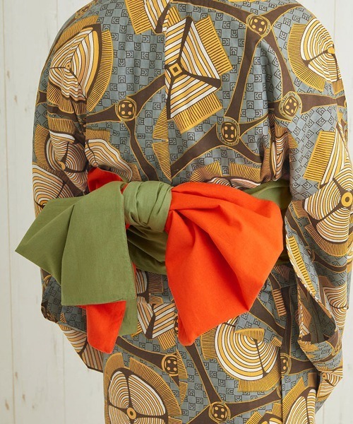 チチカカ（チチカカ）の「Shanti Shanti アフリカンプレーン浴衣セット【WEB限定】（浴衣・レディース・ターコイズブルー/レッド/オレンジ/ライトグリーン/マスタード・FREE）」の14枚目の写真