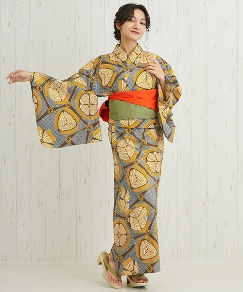 チチカカ（チチカカ）の「Shanti Shanti アフリカンプレーン浴衣セット【WEB限定】（浴衣・レディース・ターコイズブルー/レッド/オレンジ/ライトグリーン/マスタード・FREE）」の6枚目の写真