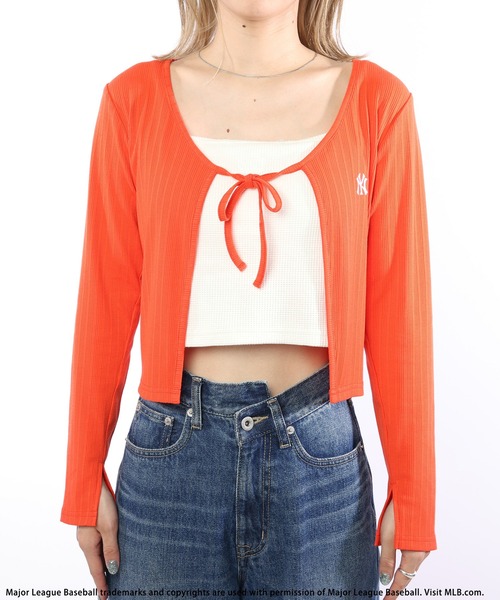 BACK TO THE FIELD(バック トゥー ザ フィールド)の「【MLB】カットリブロゴカーディガン(カーディガン/ボレロ・レディース・オレンジ/ホワイト/ブラック・FREE)」の11枚目の写真