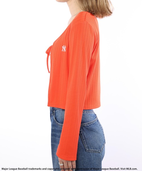 BACK TO THE FIELD(バック トゥー ザ フィールド)の「【MLB】カットリブロゴカーディガン(カーディガン/ボレロ・レディース・オレンジ/ホワイト/ブラック・FREE)」の8枚目の写真