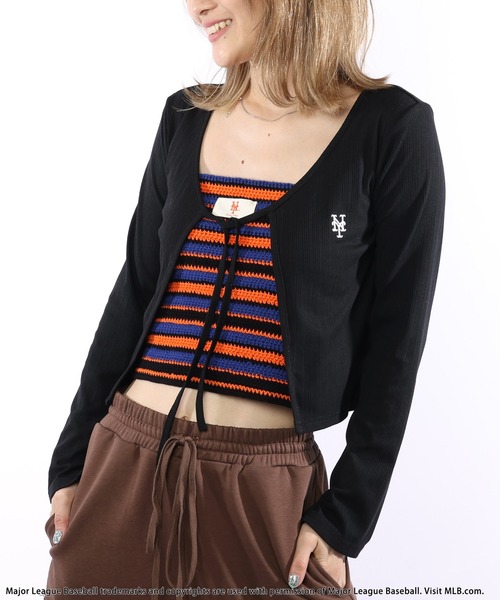 BACK TO THE FIELD(バック トゥー ザ フィールド)の「【MLB】カットリブロゴカーディガン(カーディガン/ボレロ・レディース・オレンジ/ホワイト/ブラック・FREE)」の21枚目の写真