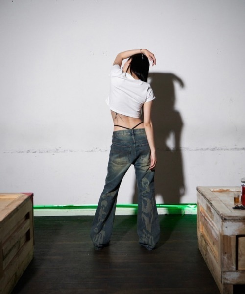 TILLDAWN(ティルダウン)の「【TILLDAWN/ティルドーン】FLARED DENIM PANTS / フレアデニム フレアパンツ デニムパンツ ジーンズ(デニムパンツ・メンズ・ブルー/ブラック・M/L)」の12枚目の写真
