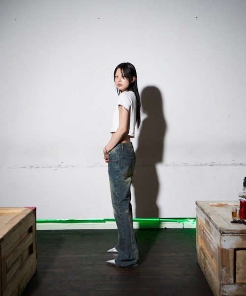 TILLDAWN(ティルダウン)の「【TILLDAWN/ティルドーン】FLARED DENIM PANTS / フレアデニム フレアパンツ デニムパンツ ジーンズ(デニムパンツ・メンズ・ブルー/ブラック・M/L)」の8枚目の写真