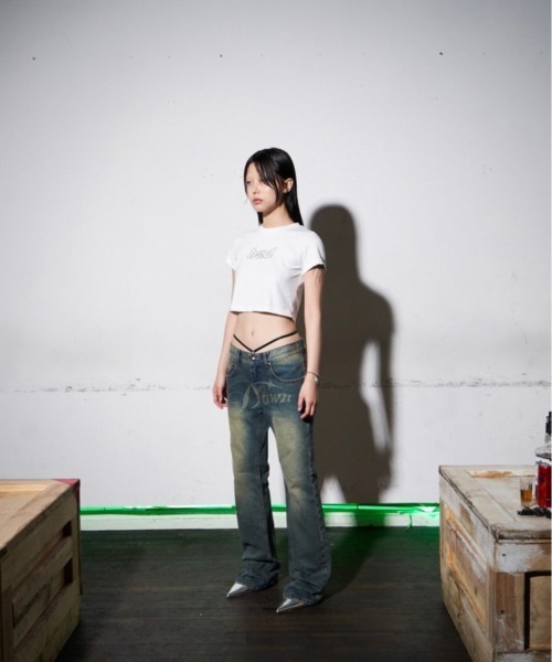 TILLDAWN(ティルダウン)の「【TILLDAWN/ティルドーン】FLARED DENIM PANTS / フレアデニム フレアパンツ デニムパンツ ジーンズ(デニムパンツ・メンズ・ブルー/ブラック・M/L)」の4枚目の写真