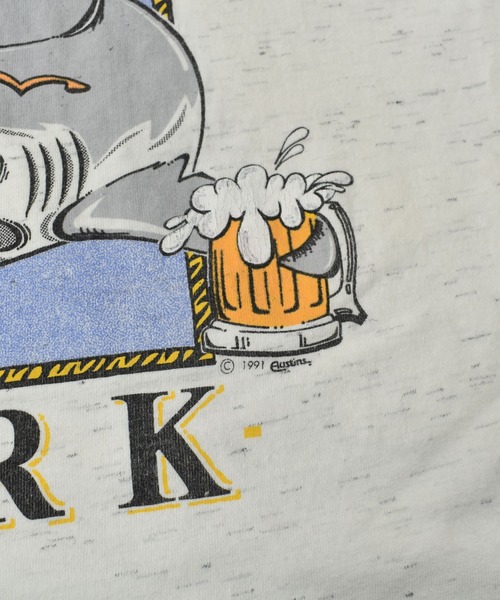 VINTAGE（ヴィンテージ）の「【ヴィンテージ古着】90's GENUINE TIGER SHARK プリントTシャツ USA製（Tシャツ/カットソー・メンズ・ホワイト・X-LARGE）」の9枚目の写真