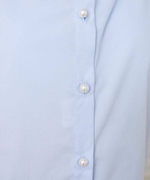 ems excite(エムズエキサイト)の「パール釦ボウタイBL(シャツ/ブラウス・レディース・ブルー/ブルー系その他/ホワイト・FREE)」の13枚目の写真