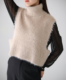 cheriella | 【cheriella】WEB限定タートルネックフェザーニットショートベスト(ベスト)