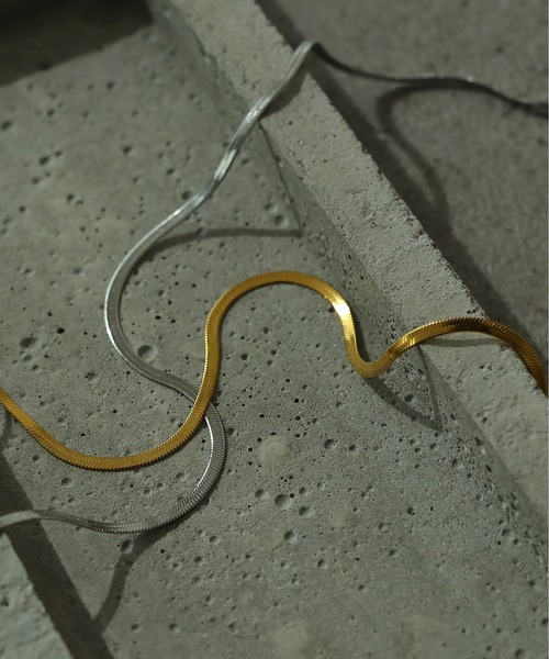 ORLEAN(オルレアン)の「金属アレルギー対応 シンプルスネークチェーンネックレス 2mm 316L(ネックレス・レディース・シルバー/ゴールド・フリー)」の18枚目の写真