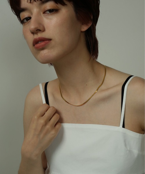 ORLEAN(オルレアン)の「金属アレルギー対応 シンプルスネークチェーンネックレス 2mm 316L(ネックレス・レディース・シルバー/ゴールド・フリー)」の11枚目の写真