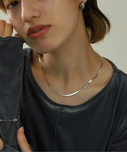 ORLEAN(オルレアン)の「金属アレルギー対応 シンプルスネークチェーンネックレス 2mm 316L(ネックレス・レディース・シルバー/ゴールド・フリー)」の16枚目の写真
