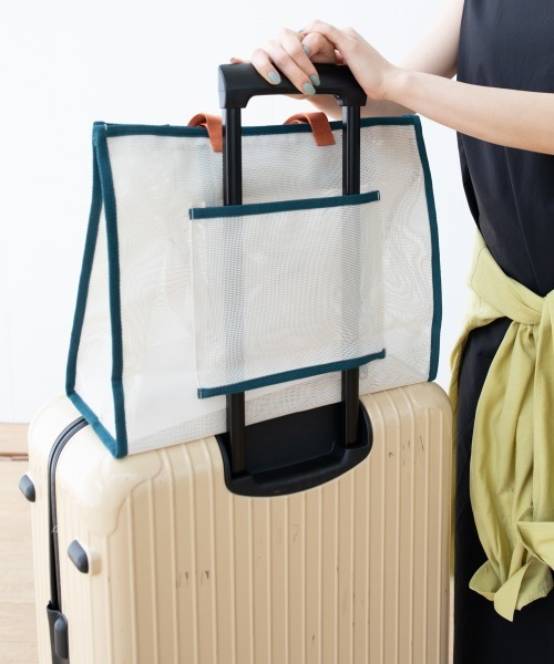 oblekt（オブレクト）の「マルチウェイ　メッシュトート（トートバッグ・レディース・ブラウン/ホワイト・FREE）」の3枚目の写真