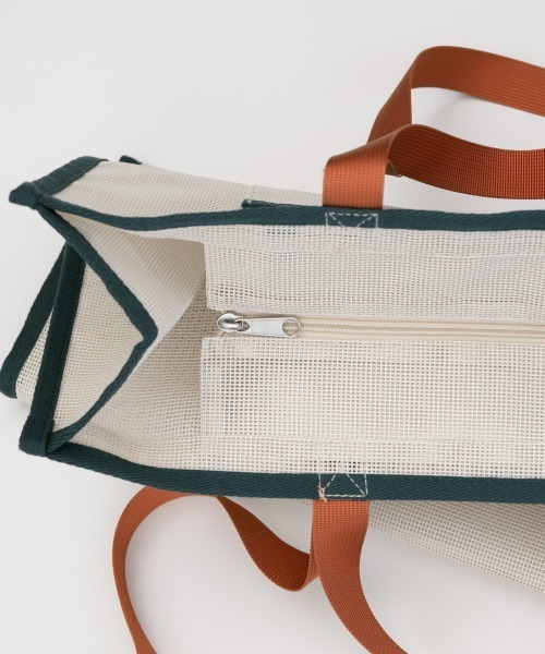 oblekt（オブレクト）の「マルチウェイ　メッシュトート（トートバッグ・レディース・ブラウン/ホワイト・FREE）」の14枚目の写真