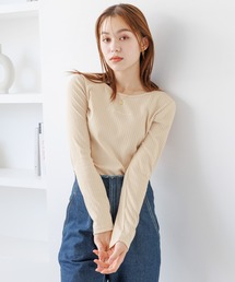 mysty woman | 刺繍ロゴテレコプルオーバー　978462(Tシャツ/カットソー)