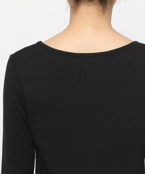 mysty woman（ミスティウーマン）の「刺繍ロゴテレコプルオーバー　978462（Tシャツ/カットソー・レディース・ブラック/ベージュ/グレイッシュブルー・FREE）」の17枚目の写真