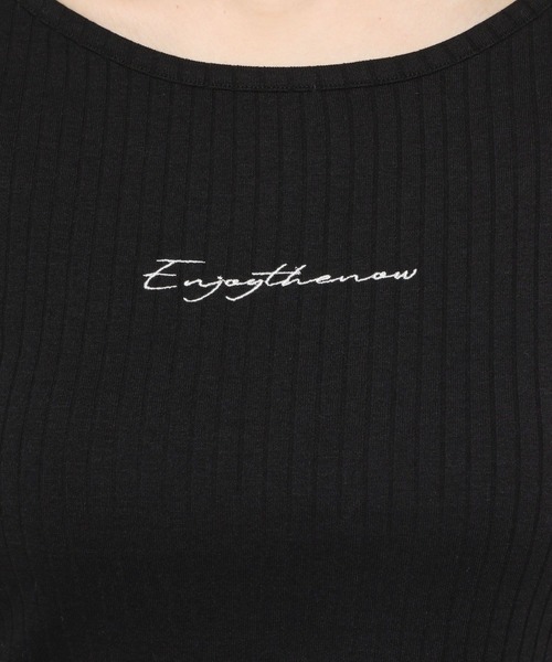 mysty woman（ミスティウーマン）の「刺繍ロゴテレコプルオーバー　978462（Tシャツ/カットソー・レディース・ブラック/ベージュ/グレイッシュブルー・FREE）」の18枚目の写真