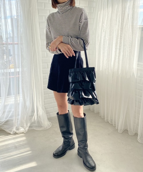 Loueme（ルエム）の「ティアードフリルトートバッグ（トートバッグ・レディース・アイボリー/パープル/ブラック/シルバー・FREE）」の16枚目の写真