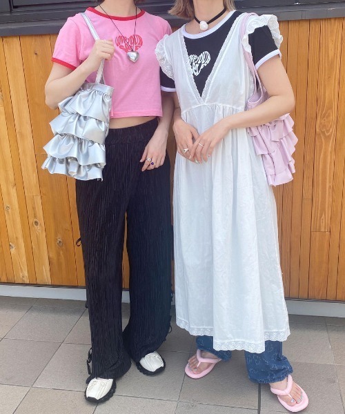 Loueme（ルエム）の「ティアードフリルトートバッグ（トートバッグ・レディース・アイボリー/パープル/ブラック/シルバー・FREE）」の13枚目の写真