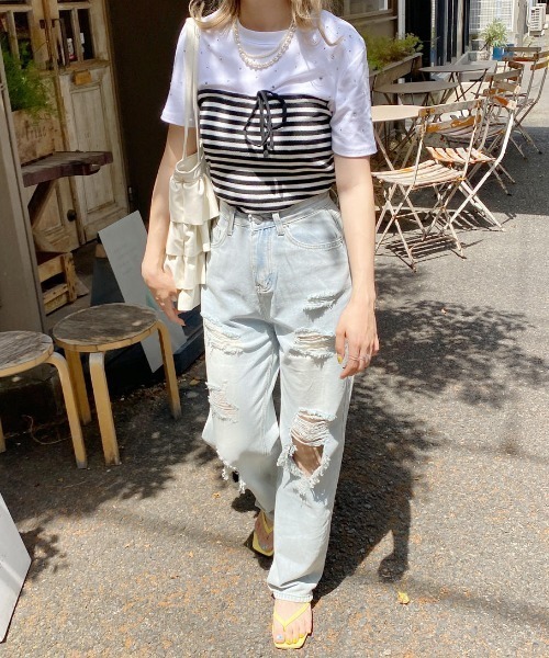 Loueme（ルエム）の「ティアードフリルトートバッグ（トートバッグ・レディース・アイボリー/パープル/ブラック/シルバー・FREE）」の20枚目の写真