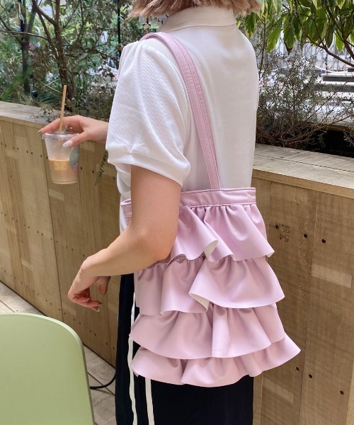 Loueme（ルエム）の「ティアードフリルトートバッグ（トートバッグ・レディース・アイボリー/パープル/ブラック/シルバー・FREE）」の11枚目の写真