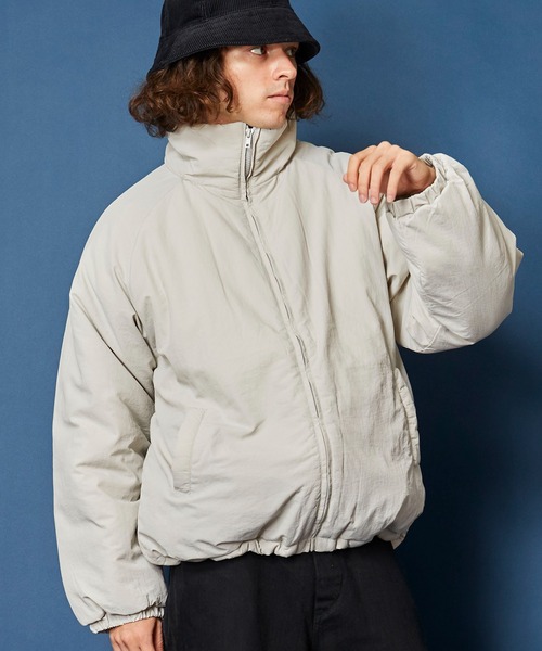 unrelaxing（アンリラクシング）の「ボリュームハイネック撥水ナイロンエコダウンジャケット（ダウンジャケット/コート・メンズ・ライトカーキ/ブラック/アイボリー/グレー/その他/スミクロ/ベージュ/ブルー系・FREE）」の20枚目の写真