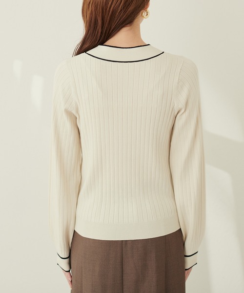 美品☆　ルネ　サマーニット　ボウタイ　バイカラー　パフスリーブ　カットソー 美品☆ ルネ サマーニット ボウタイ バイカラー パフスリーブ