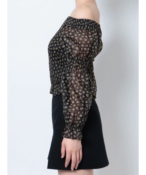 EMODA（エモダ）の「2WAY SHEER SHIRRING TOP（Tシャツ/カットソー・レディース・ブラック/その他1/その他・FREE）」の14枚目の写真