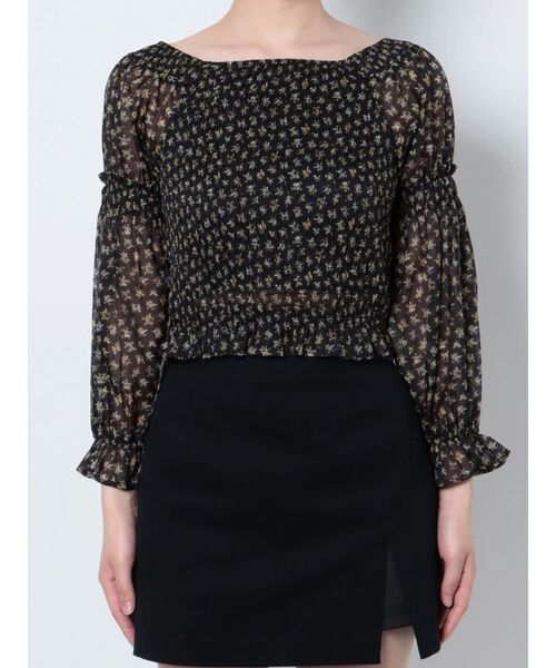 EMODA（エモダ）の「2WAY SHEER SHIRRING TOP（Tシャツ/カットソー・レディース・ブラック/その他1/その他・FREE）」の19枚目の写真