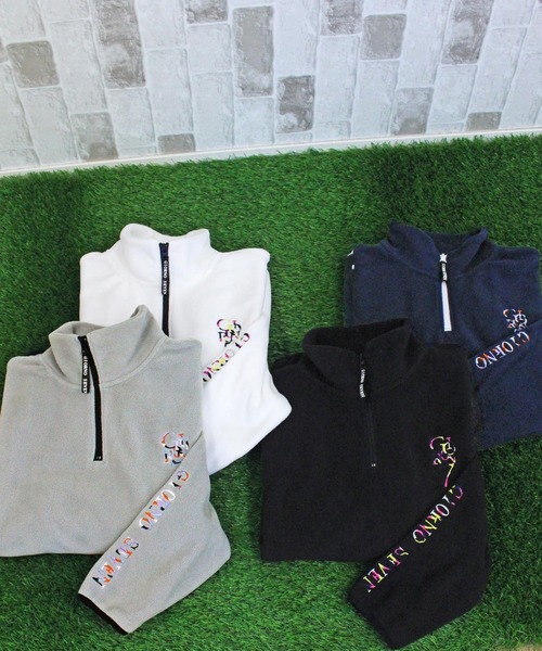 セール】ゴルフウェア ハーフジップ フリースジャケット トレーナー