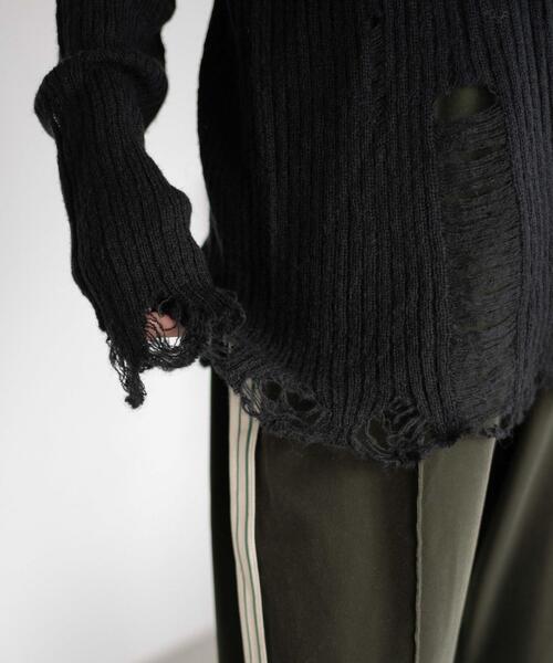 WEGO（ウィゴー）の「WEGO/ダメージニットプルオーバー（ニット/セーター・レディース・グレー/ブラック・FREE）」の19枚目の写真