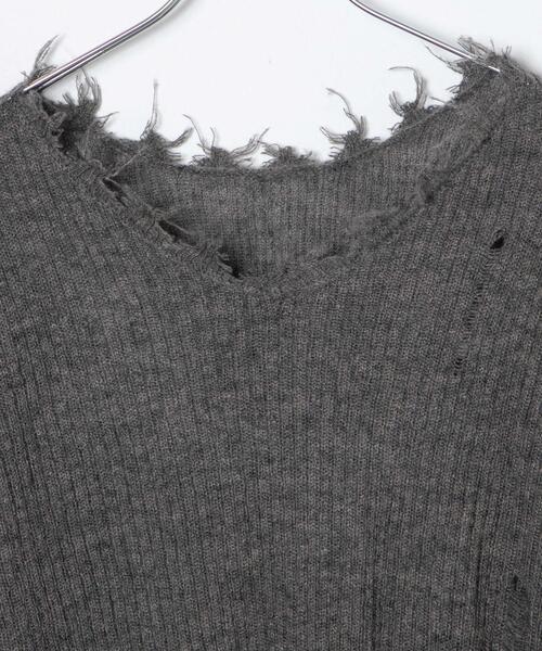 WEGO（ウィゴー）の「WEGO/ダメージニットプルオーバー（ニット/セーター・レディース・グレー/ブラック・FREE）」の15枚目の写真
