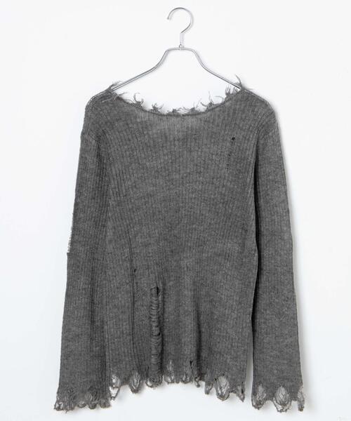 WEGO（ウィゴー）の「WEGO/ダメージニットプルオーバー（ニット/セーター・レディース・グレー/ブラック・FREE）」の21枚目の写真