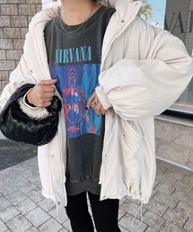 2wayボリューム中綿ジャケットブルゾン/ベスト