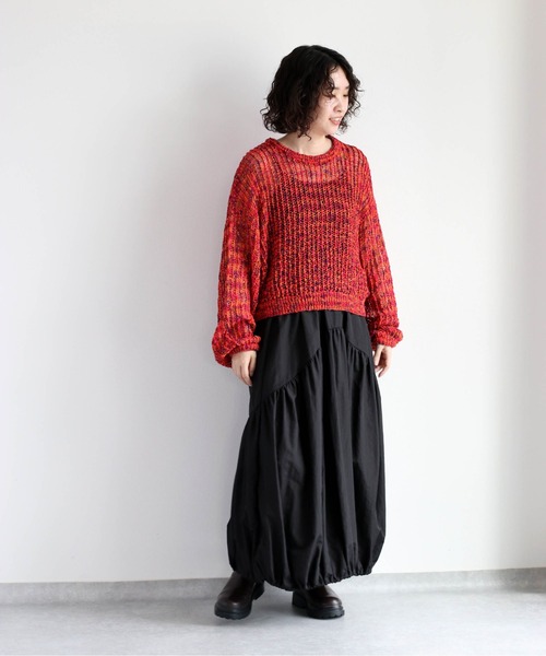 cepo（セポ）の「ミックスカラー ダンゾメニット（ニット/セーター・レディース・オレンジ/ブルー・M）」の9枚目の写真