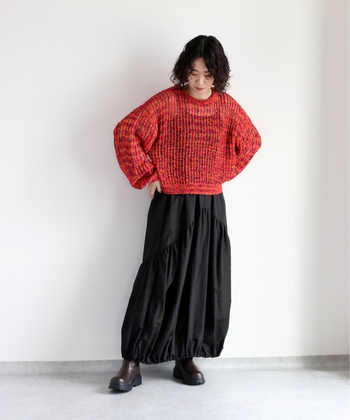 cepo（セポ）の「ミックスカラー ダンゾメニット（ニット/セーター・レディース・オレンジ/ブルー・M）」の8枚目の写真