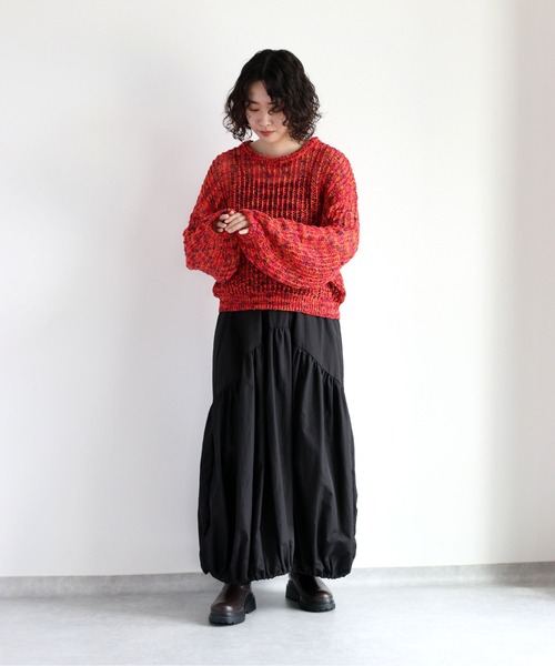 cepo（セポ）の「ミックスカラー ダンゾメニット（ニット/セーター・レディース・オレンジ/ブルー・M）」の7枚目の写真