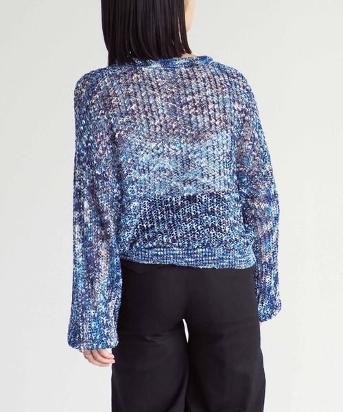 cepo（セポ）の「ミックスカラー ダンゾメニット（ニット/セーター・レディース・オレンジ/ブルー・M）」の13枚目の写真