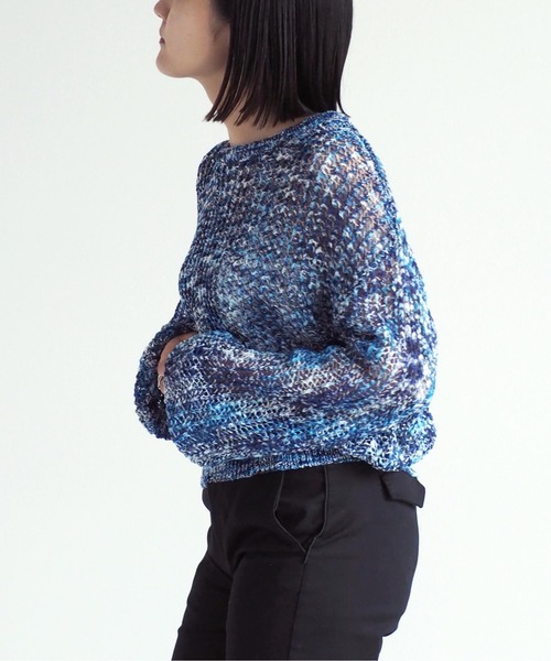 cepo（セポ）の「ミックスカラー ダンゾメニット（ニット/セーター・レディース・オレンジ/ブルー・M）」の12枚目の写真