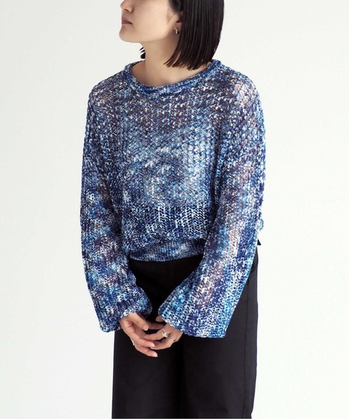 cepo（セポ）の「ミックスカラー ダンゾメニット（ニット/セーター・レディース・オレンジ/ブルー・M）」の10枚目の写真