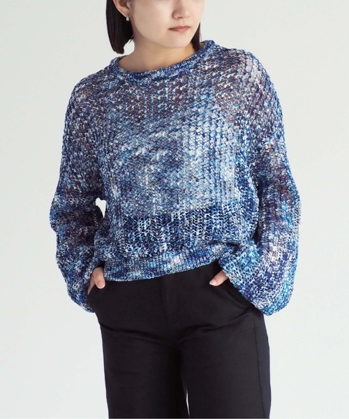 cepo（セポ）の「ミックスカラー ダンゾメニット（ニット/セーター・レディース・オレンジ/ブルー・M）」の11枚目の写真