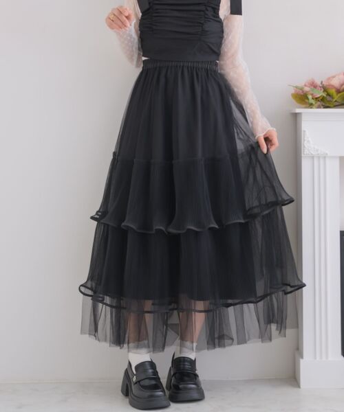 ems excite(エムズエキサイト)の「プリーツチュールSK(スカート・レディース・ブラック/ブルー/ナチュラル・FREE)」の22枚目の写真