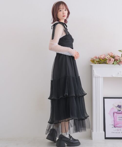 ems excite(エムズエキサイト)の「プリーツチュールSK(スカート・レディース・ブラック/ブルー/ナチュラル・FREE)」の17枚目の写真