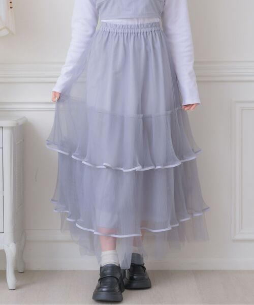 ems excite(エムズエキサイト)の「プリーツチュールSK(スカート・レディース・ブラック/ブルー/ナチュラル・FREE)」の15枚目の写真