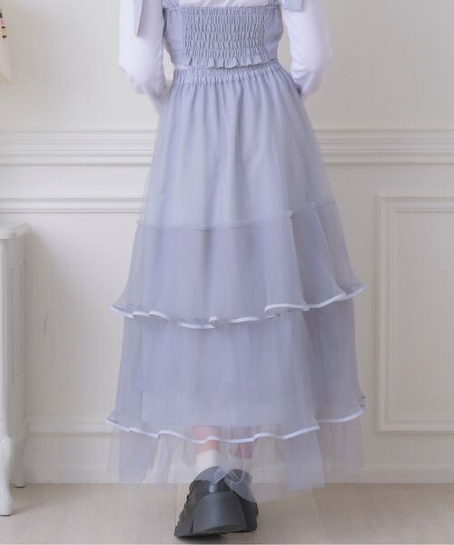 ems excite(エムズエキサイト)の「プリーツチュールSK(スカート・レディース・ブラック/ブルー/ナチュラル・FREE)」の13枚目の写真